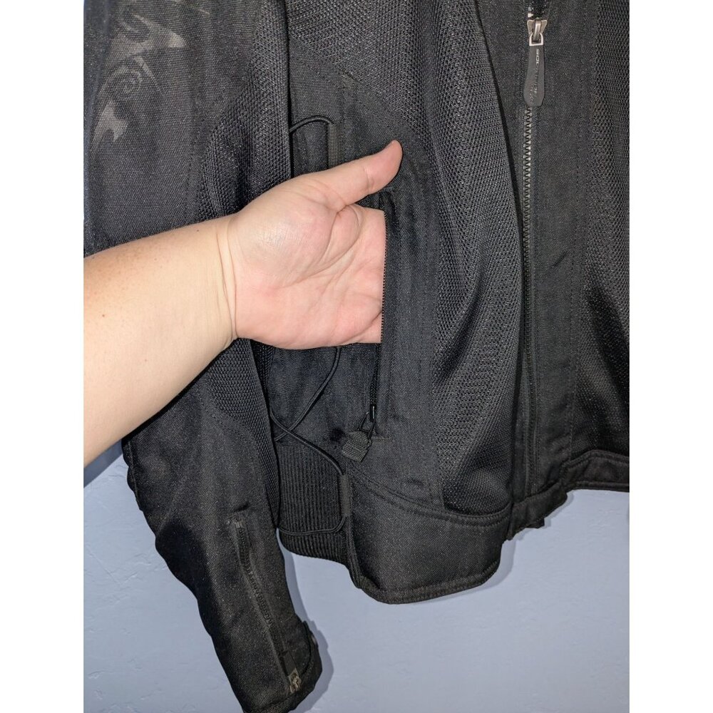 Scorpion Exo Women Blk Motorcycle Jacket Lg Quilted Zippered Cuffs liner - Picture 16 of 16